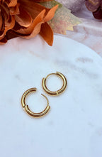 Blush and Teal Oval Hoop Charms