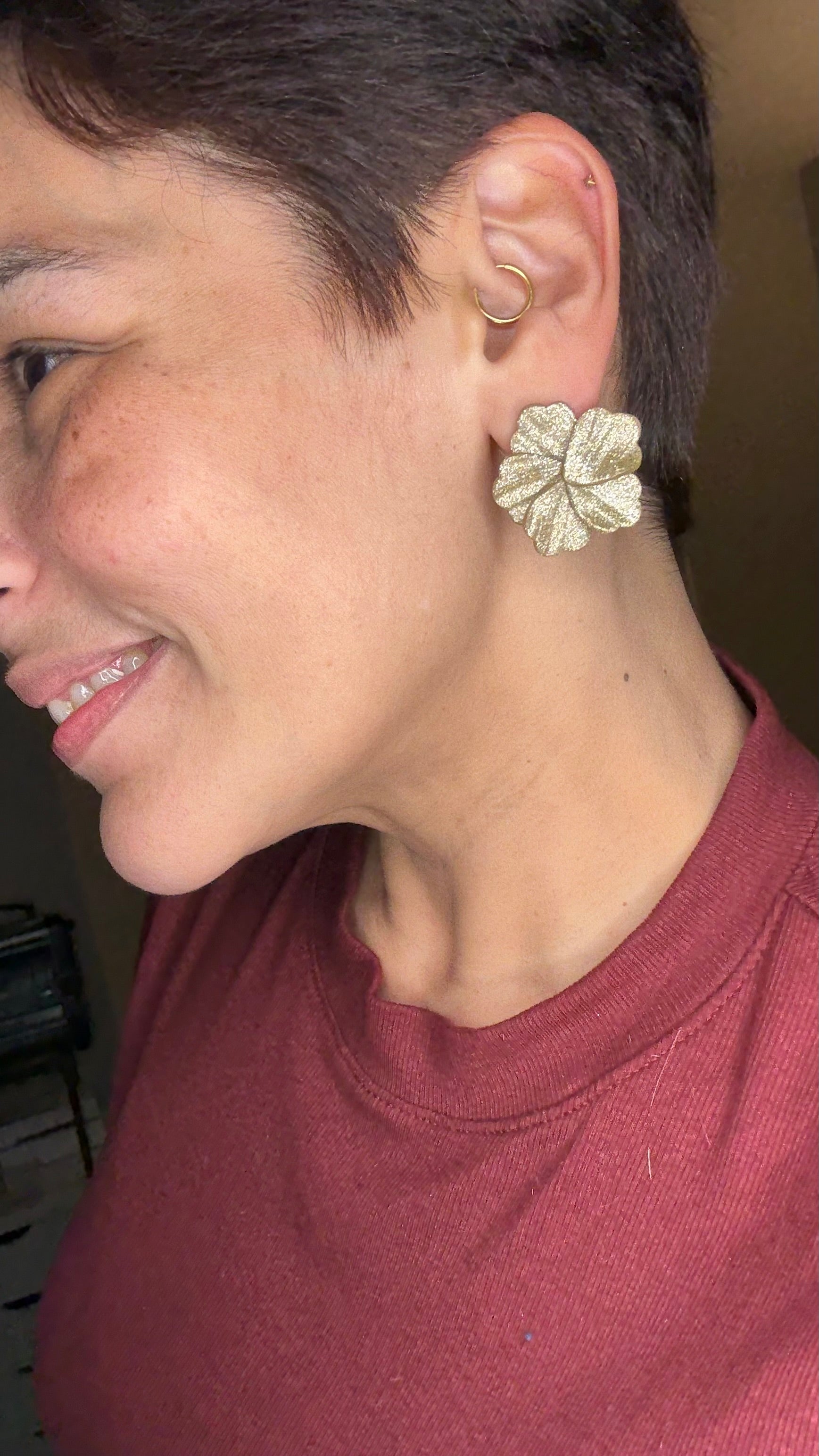 5 Petal Delicate Statement Earrings (5 Colors Available)