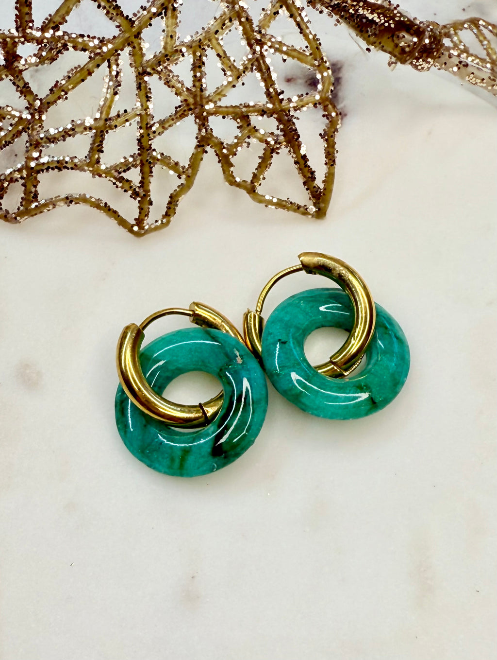 "Emerald" Halo Hoop Charms