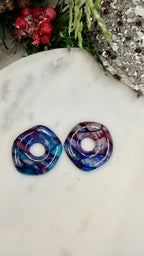 Multi Color Marbled Warped Donuts (Statements)